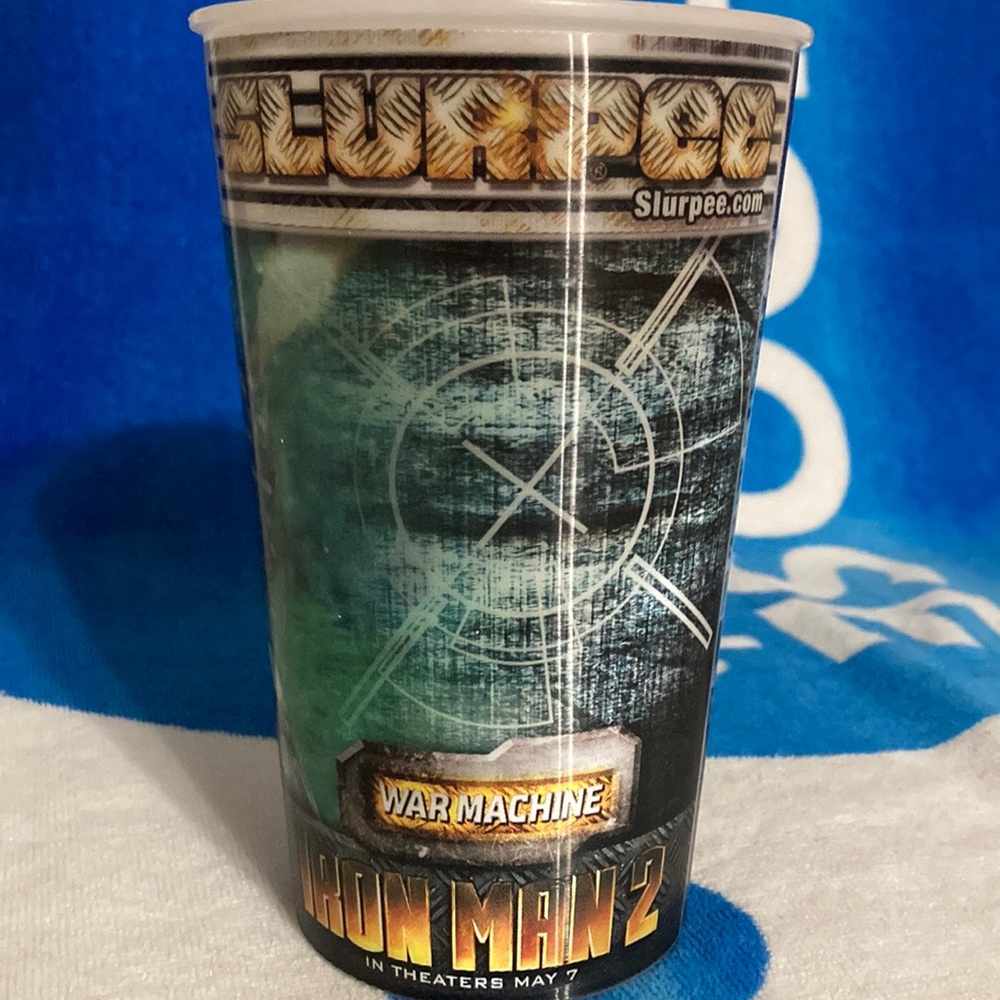 7/11 Slurpee cup War Machine Iron Man 2 movie cup 6.5”